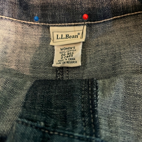 LL Bean lightweight denim skirt.  Size 20 Reg. EUC. - Picture 5 of 5